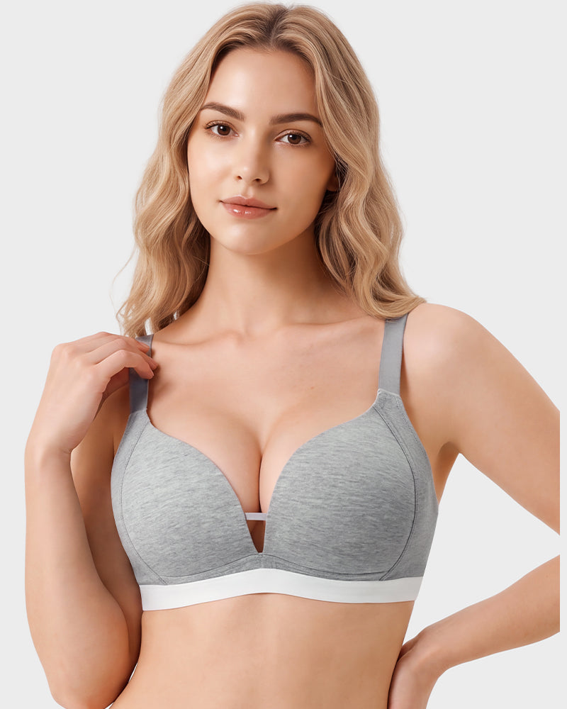 French Triangle Wireless Minimizer Bra - FirmaSmooth