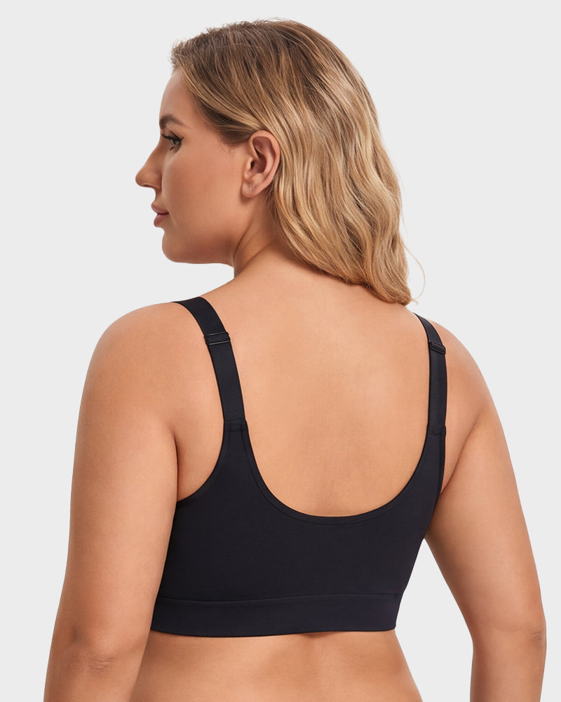 Front-Zip Wireless Support Bra - FirmaSoft