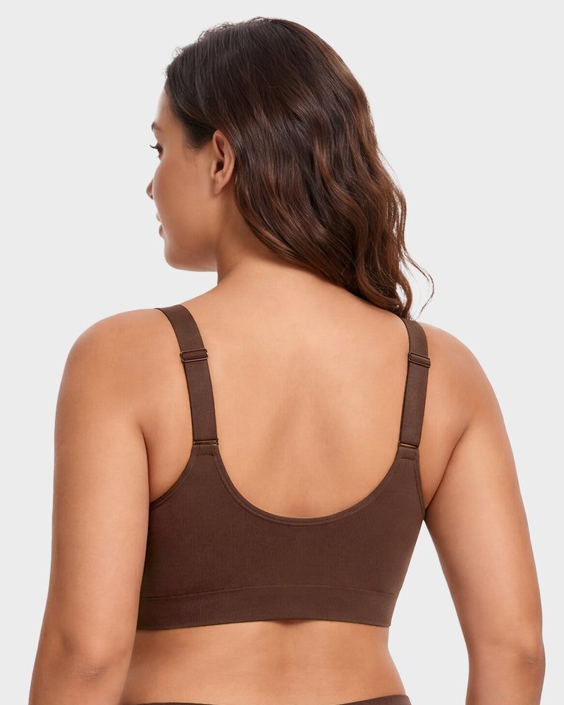 Front-Zip Wireless Support Bra - FirmaSoft