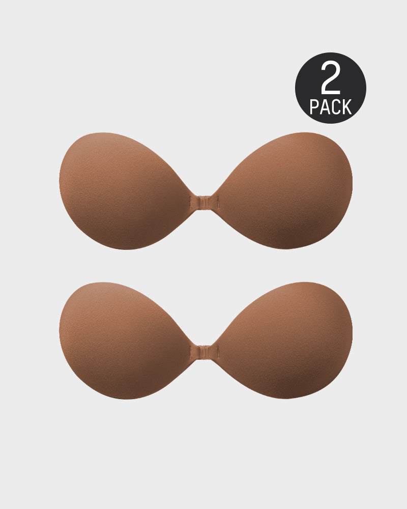 Front Closure Adhesive Invisible Push-Up Bra 2-Pack - FirmaHold