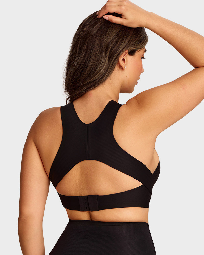 Front Closure Wireless Posture Bra with Cross Back - FirmaPosture