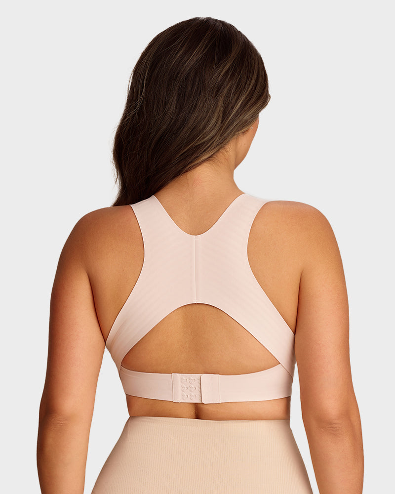 Front Closure Wireless Posture Bra with Cross Back - FirmaPosture