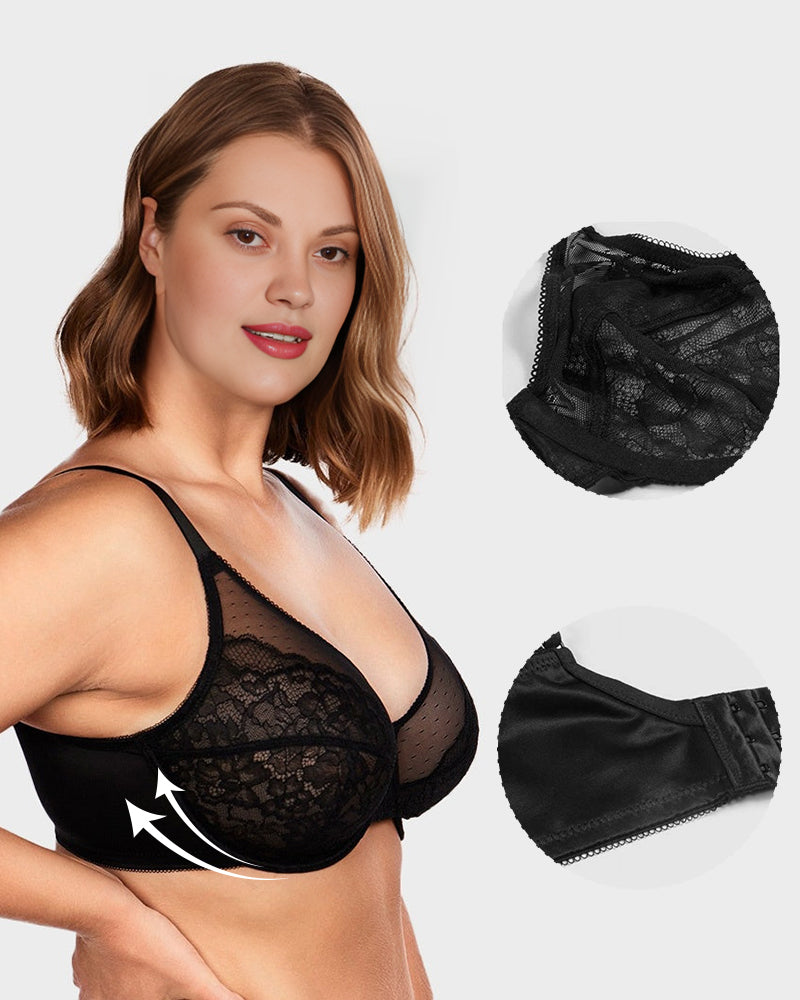 Full Coverage Lace Minimizer Bra - FirmaLace