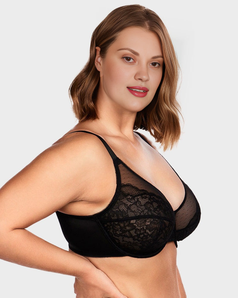 Full Coverage Lace Minimizer Bra - FirmaLace