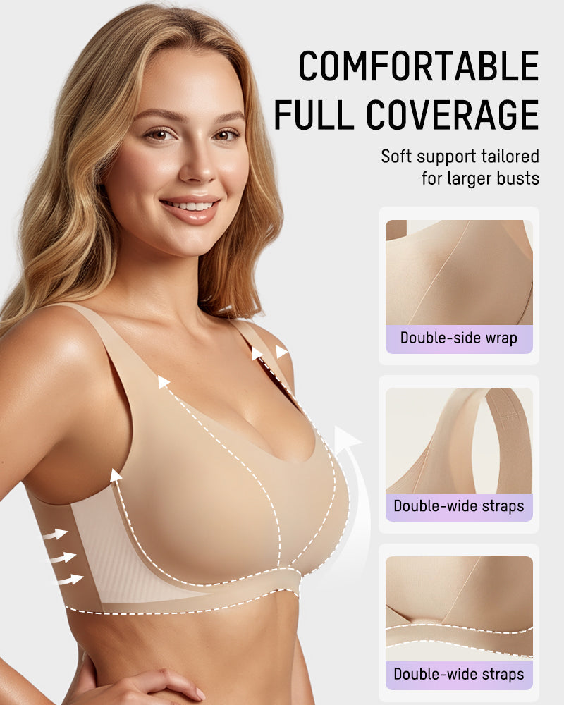 Fuller Bust Wireless Minimizer Bra for Smoother Silhouette - FirmaSmooth