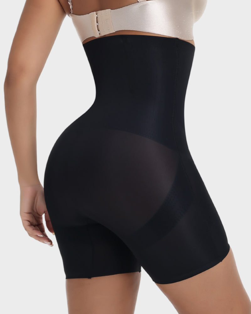 High-Waist Cross Compression Shaping Shorts - FirmaControl