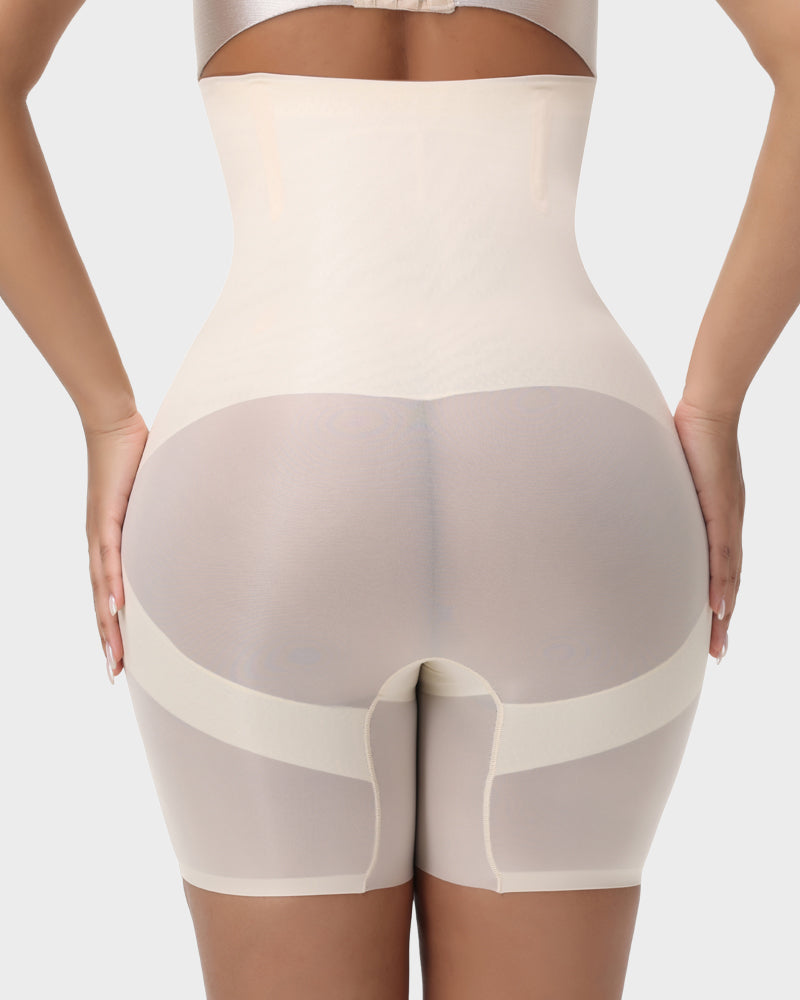 High-Waist Cross Compression Shaping Shorts - FirmaControl