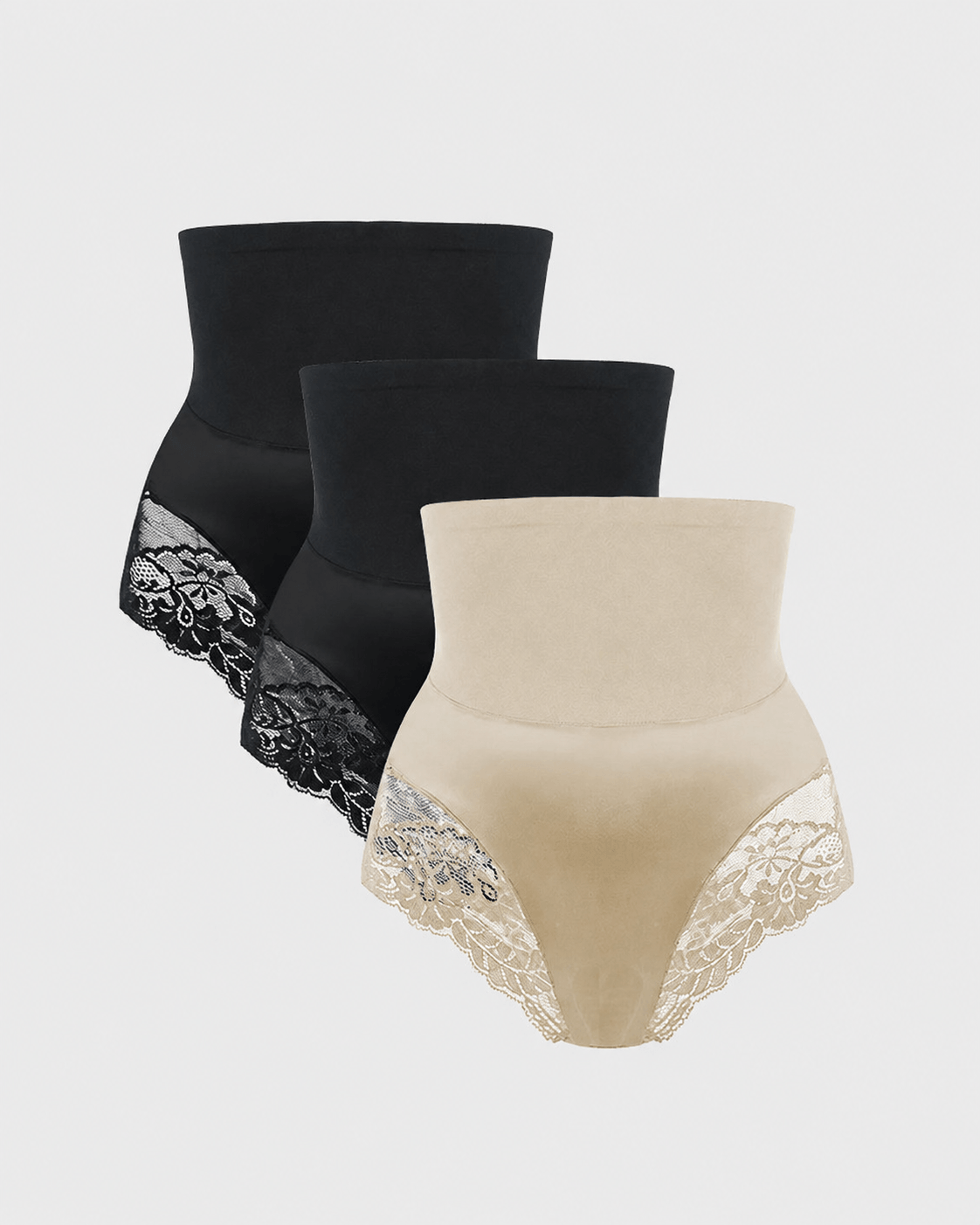 High-Waist Lace Shaping Knickers 3-Pack - FirmaControl