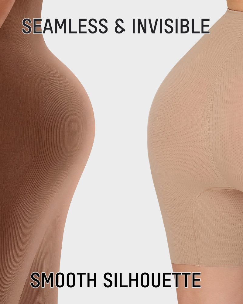 High-Waist Zip-Up Shaping Shorts - FirmaSmooth