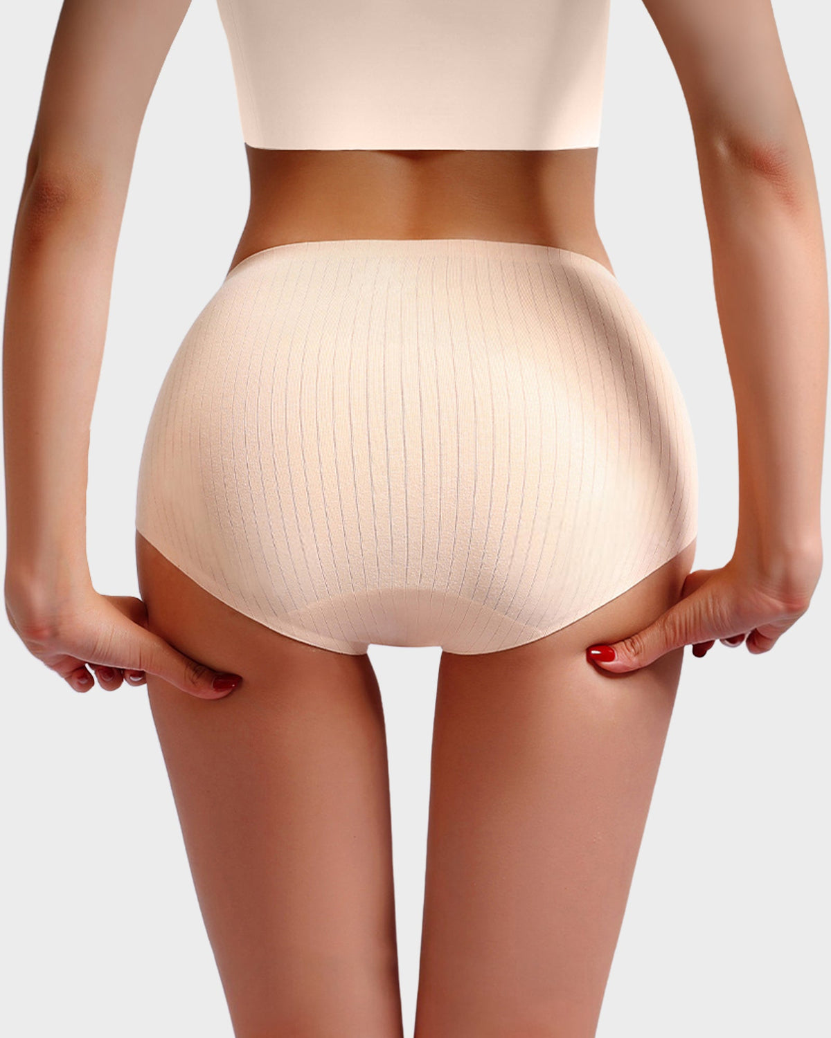 High-Waisted Seamless Cotton Briefs 4-Pack - FirmaSoft
