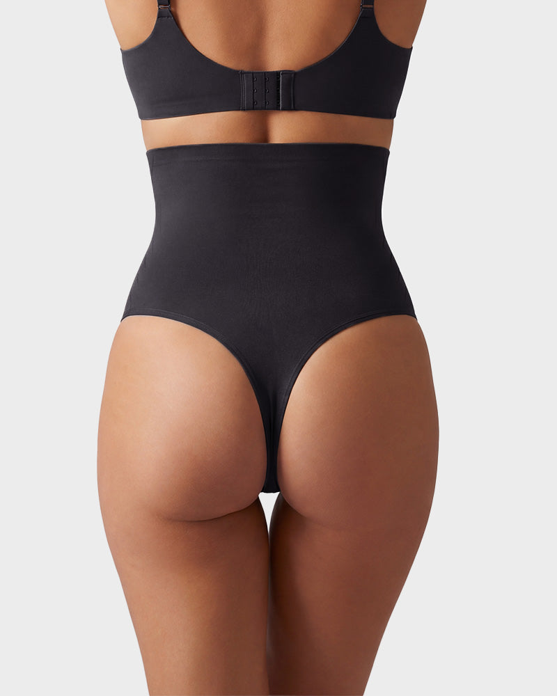 High Waist Mesh Tummy Control Thongs 3-Pack - FirmaControl