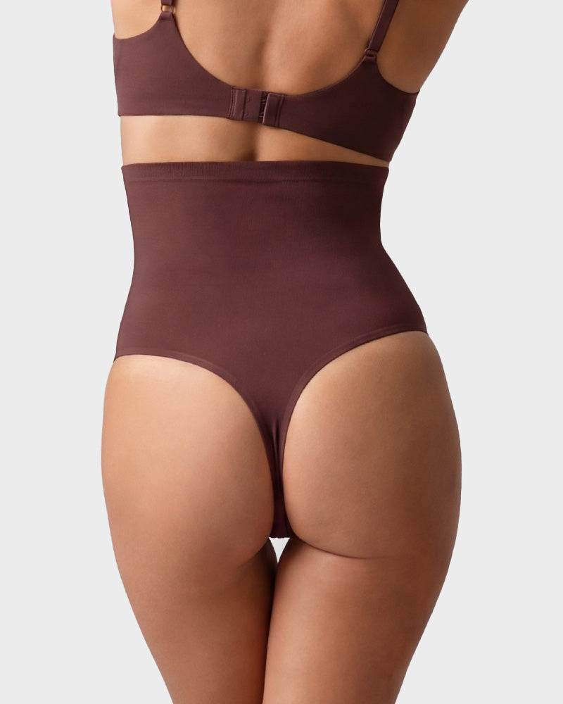 High Waist Mesh Tummy Control Thongs 3-Pack - FirmaControl
