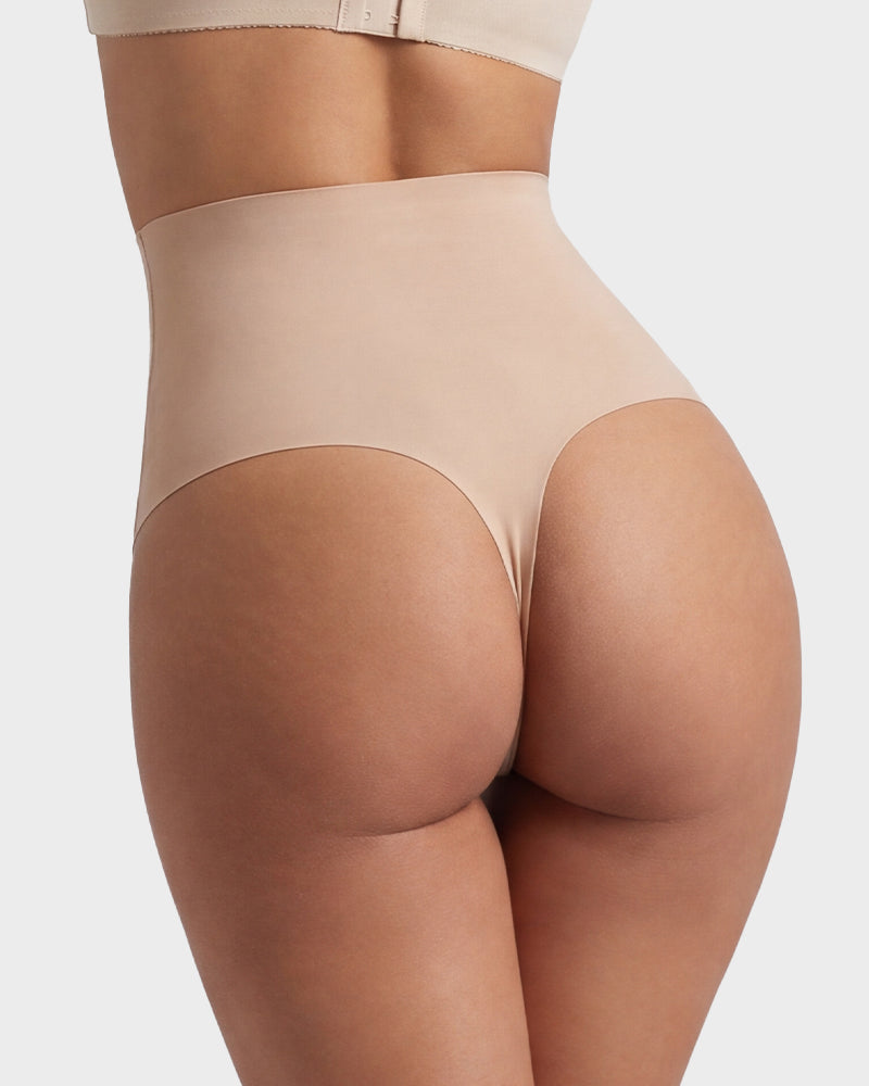 High Waist Mesh Tummy Control Thongs 3-Pack - FirmaControl