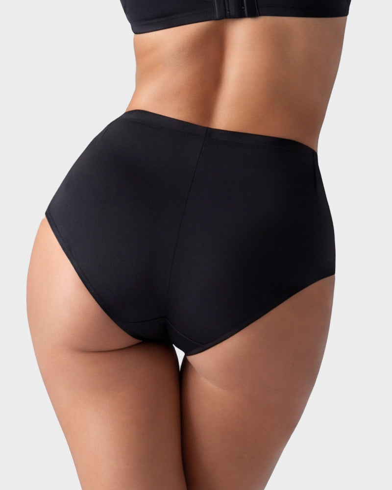 High-Waist Tummy Control Cotton Briefs 4-Pack - FirmaControl