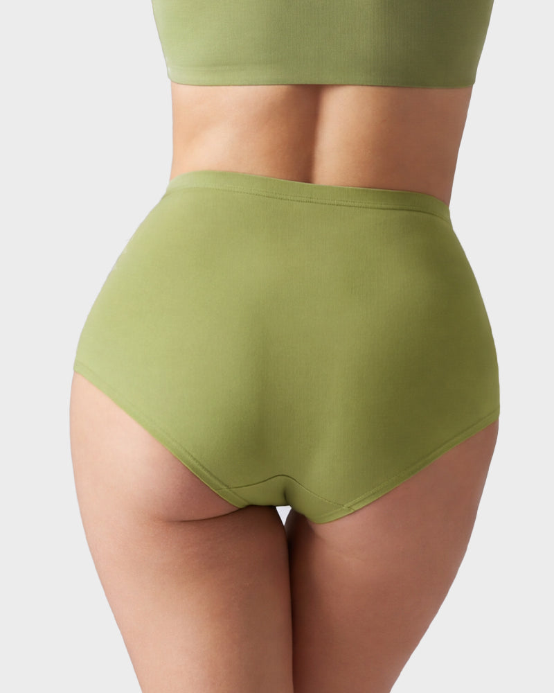 High-Waist Tummy Control Cotton Briefs 4-Pack - FirmaControl