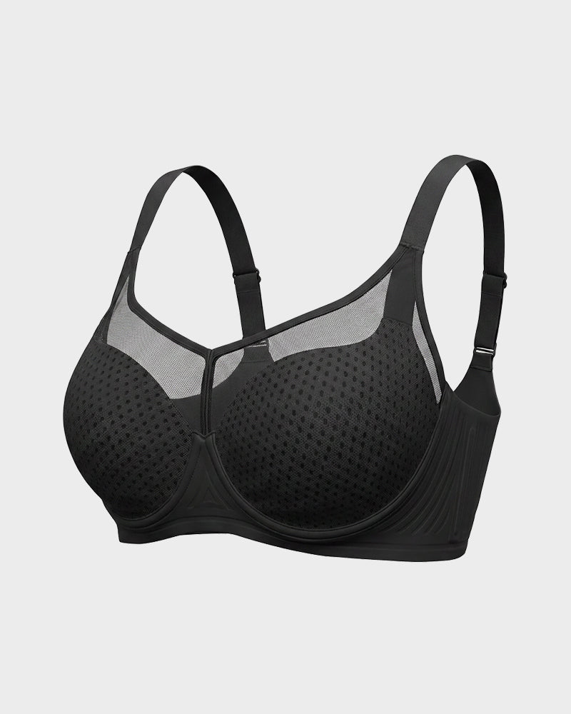 Honeycomb Mesh Underwire Minimizer Bra - FirmaBreeze
