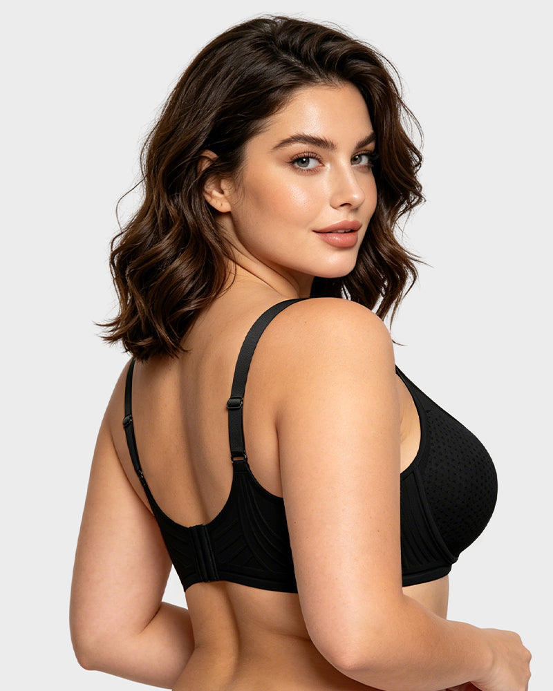 Honeycomb Mesh Underwire Minimizer Bra - FirmaBreeze