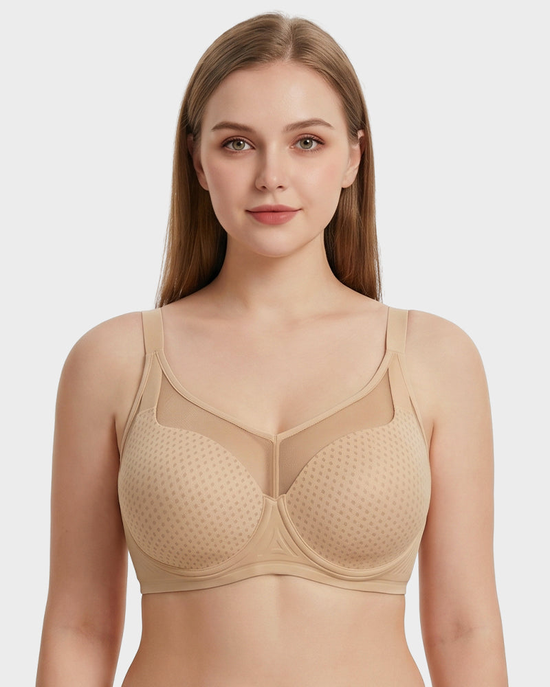 Mesh Underwire Minimising Bra - FirmaSmooth