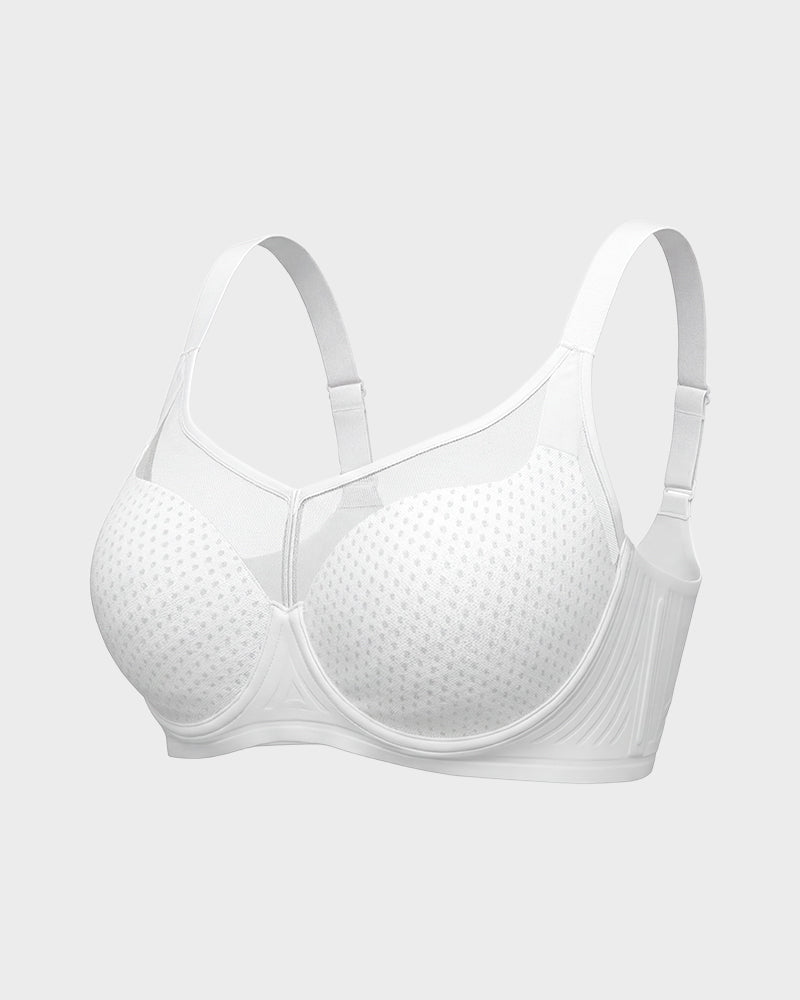 Honeycomb Mesh Underwire Minimizer Bra - FirmaBreeze