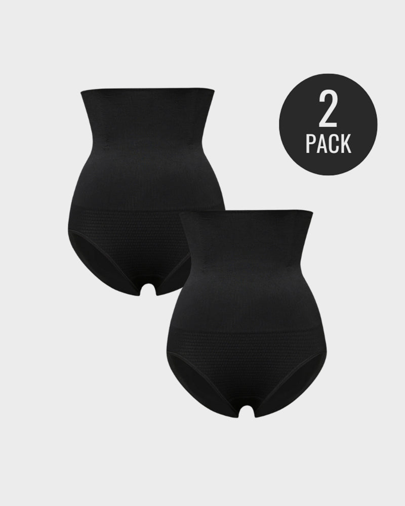 High-Waist Tummy Control Shaping Briefs 2-Pack - FirmaControl