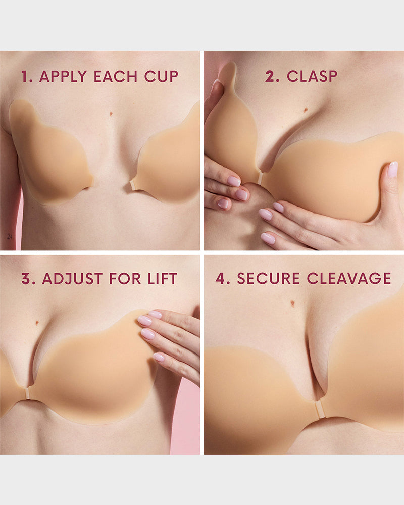 Invisible Lift Sticky Cleavage Bra 2-Pack - FirmaHold