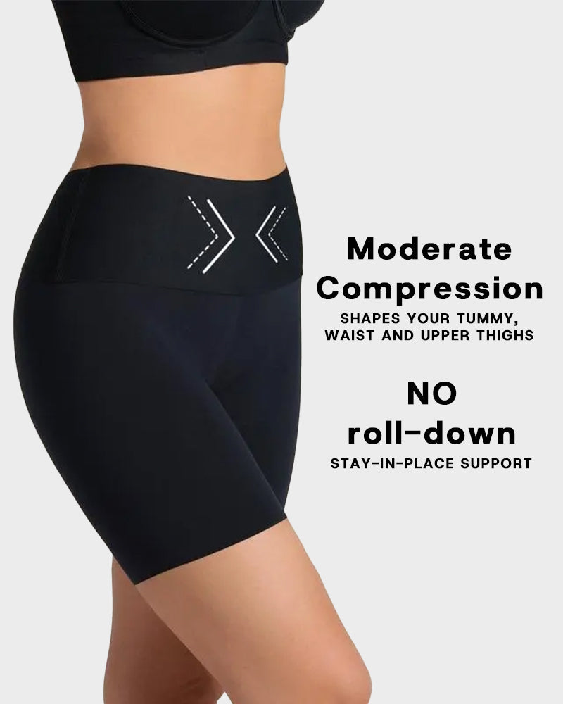 Lightweight High-Waist Tummy Control Shaping Shorts - FirmaControl