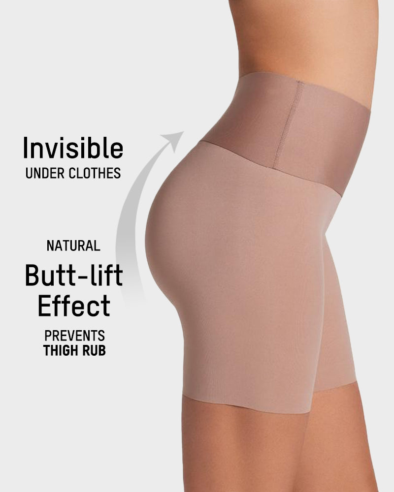 Lightweight High-Waist Tummy Control Shaping Shorts - FirmaControl