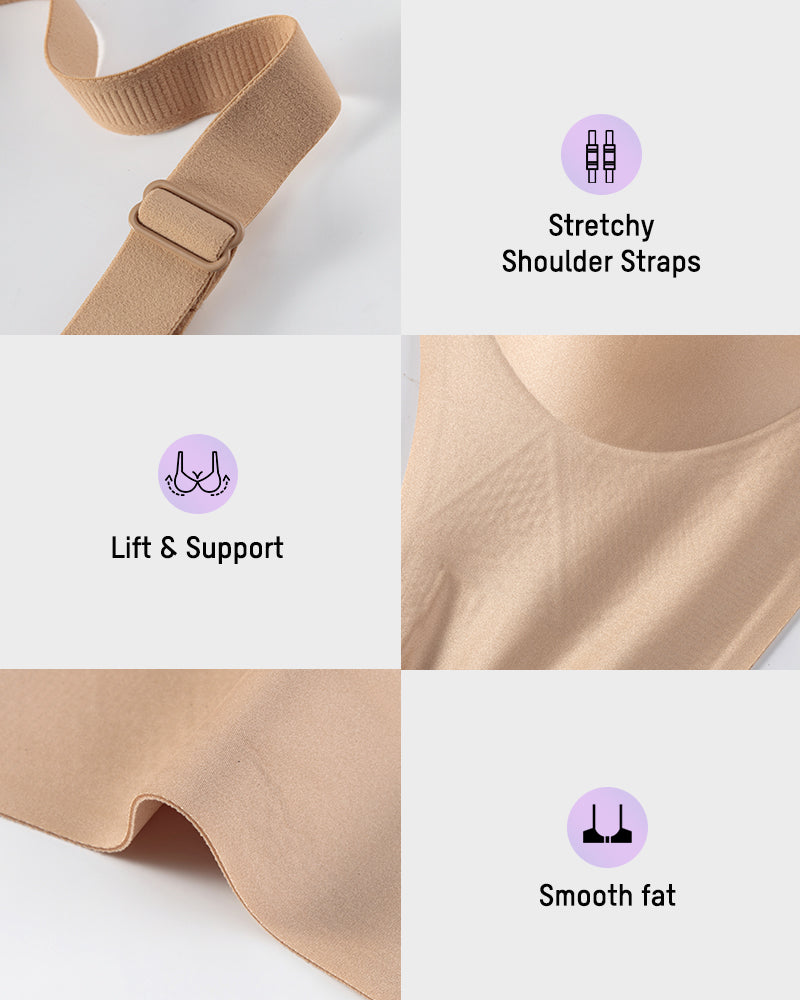 Luxury Satin Seamless Wireless Support Bra - FirmaSoft