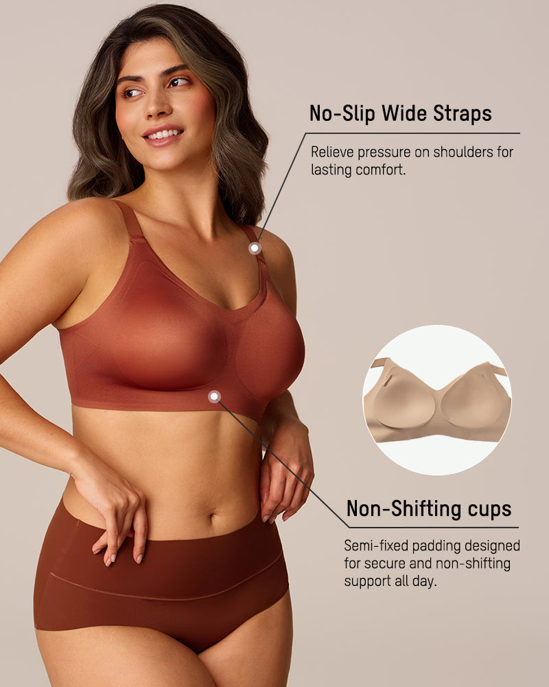 Luxury Satin Seamless Wireless Support Bra - FirmaSoft
