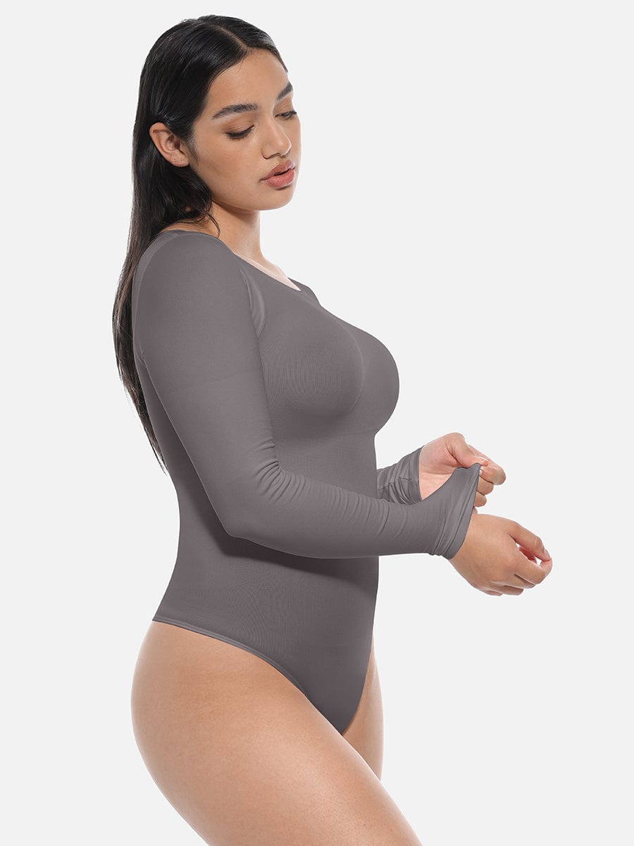 Seamless Long Sleeve Slim Corset Bodysuit Shapewear - FirmaSmooth