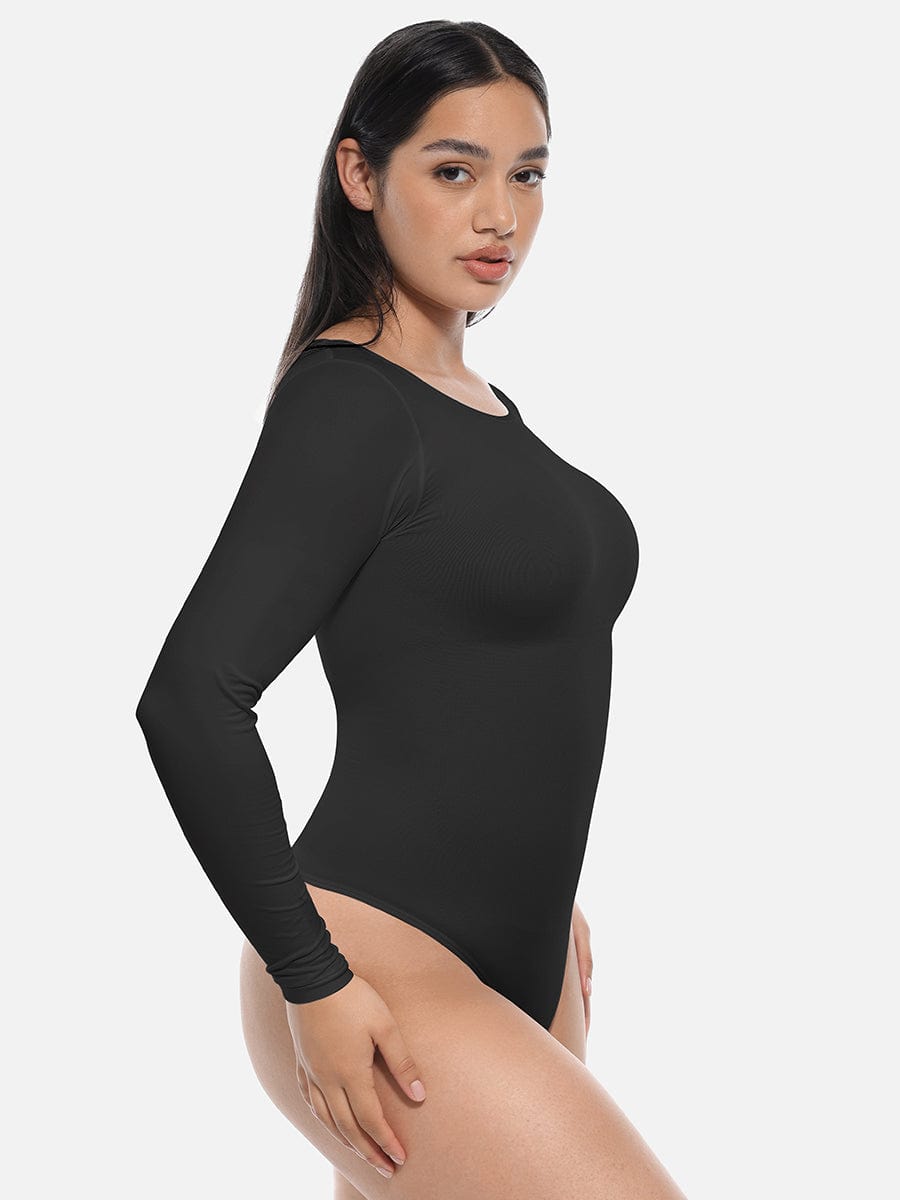 Seamless Long Sleeve Slim Corset Bodysuit Shapewear - FirmaSmooth
