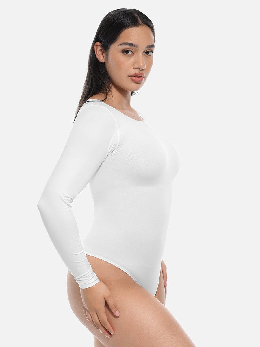 Seamless Long Sleeve Slim Corset Bodysuit Shapewear - FirmaSmooth