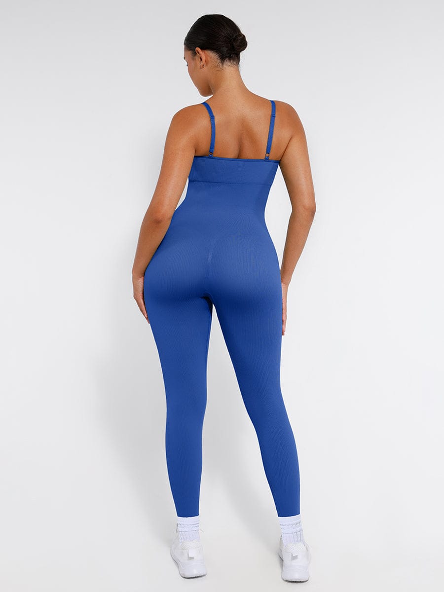 High Stretchy Seamless Tummy Control Shaping Jumpsuit with Removable Cup Pads - FirmaFlex