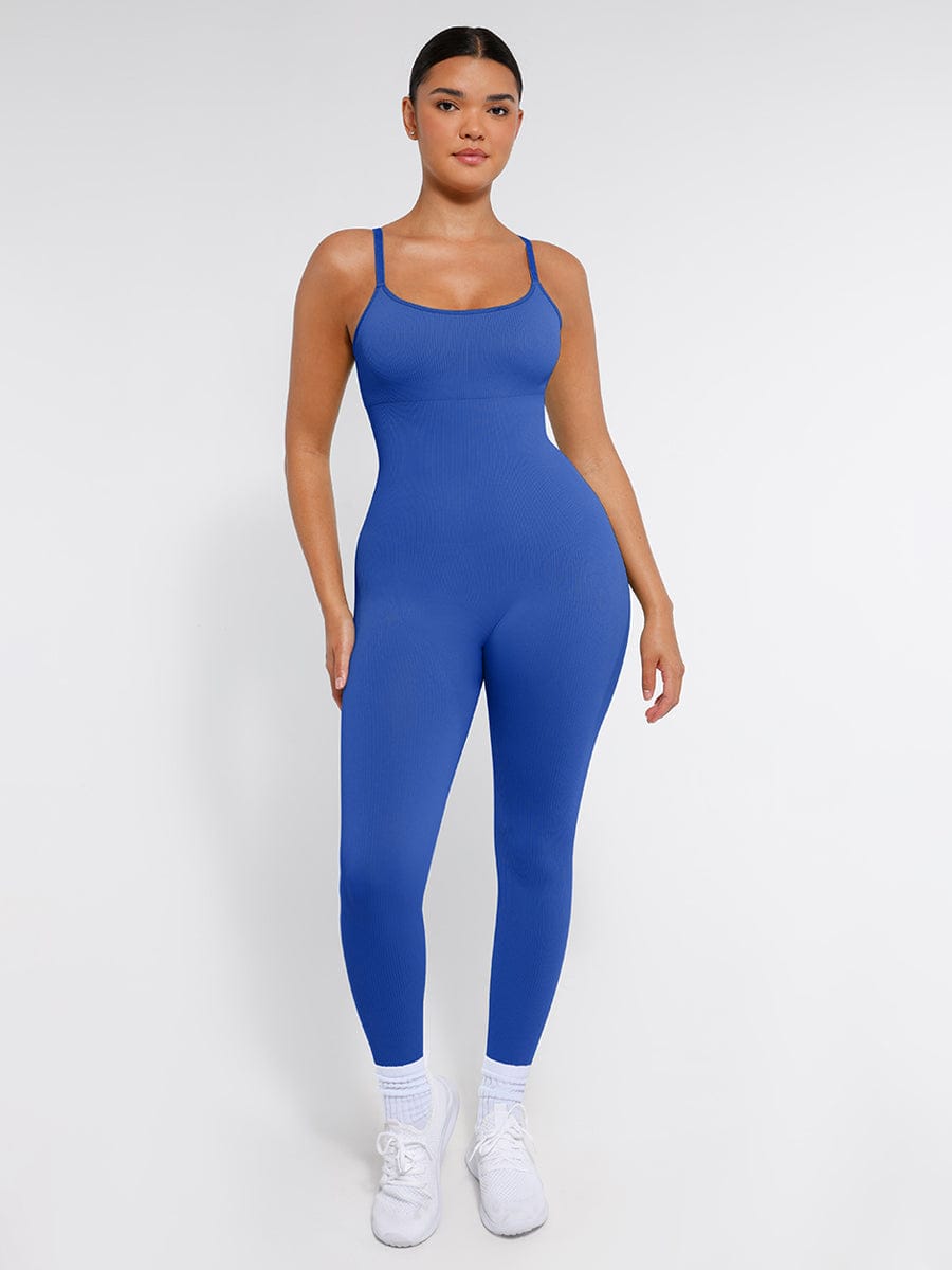 High Stretchy Seamless Tummy Control Shaping Jumpsuit with Removable Cup Pads - FirmaFlex