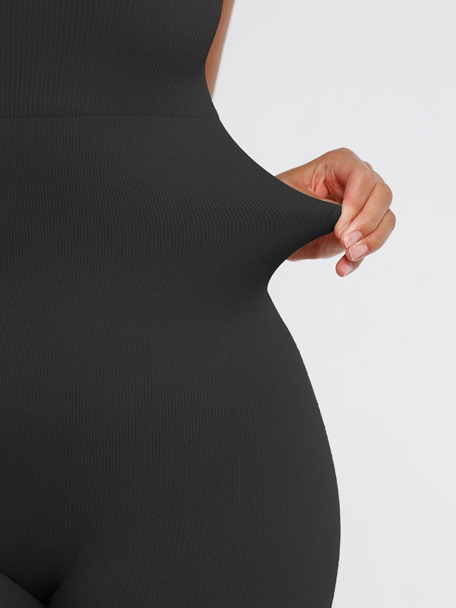 High Stretchy Seamless Tummy Control Shaping Jumpsuit with Removable Cup Pads - FirmaFlex