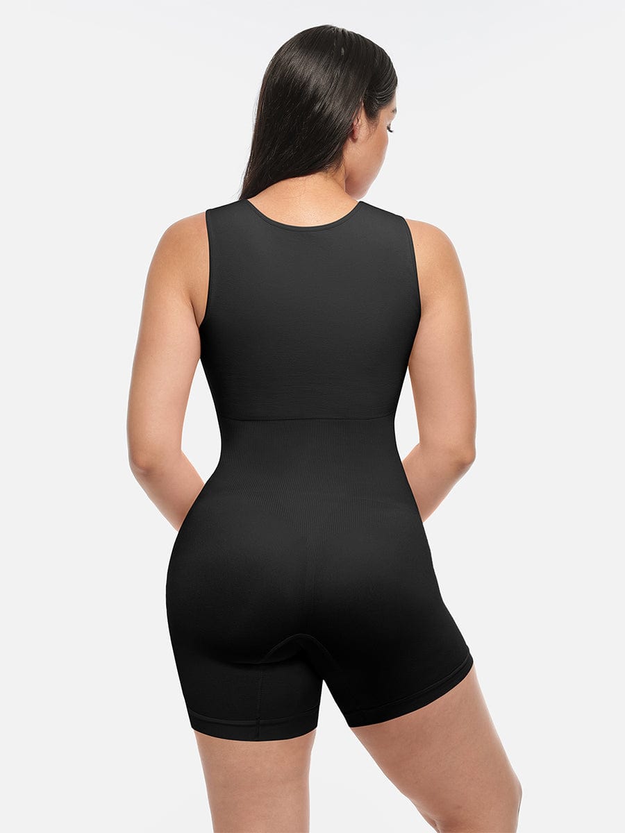 Square Neck Waist and Belly Shaping Jumpsuit - FirmaSculpt