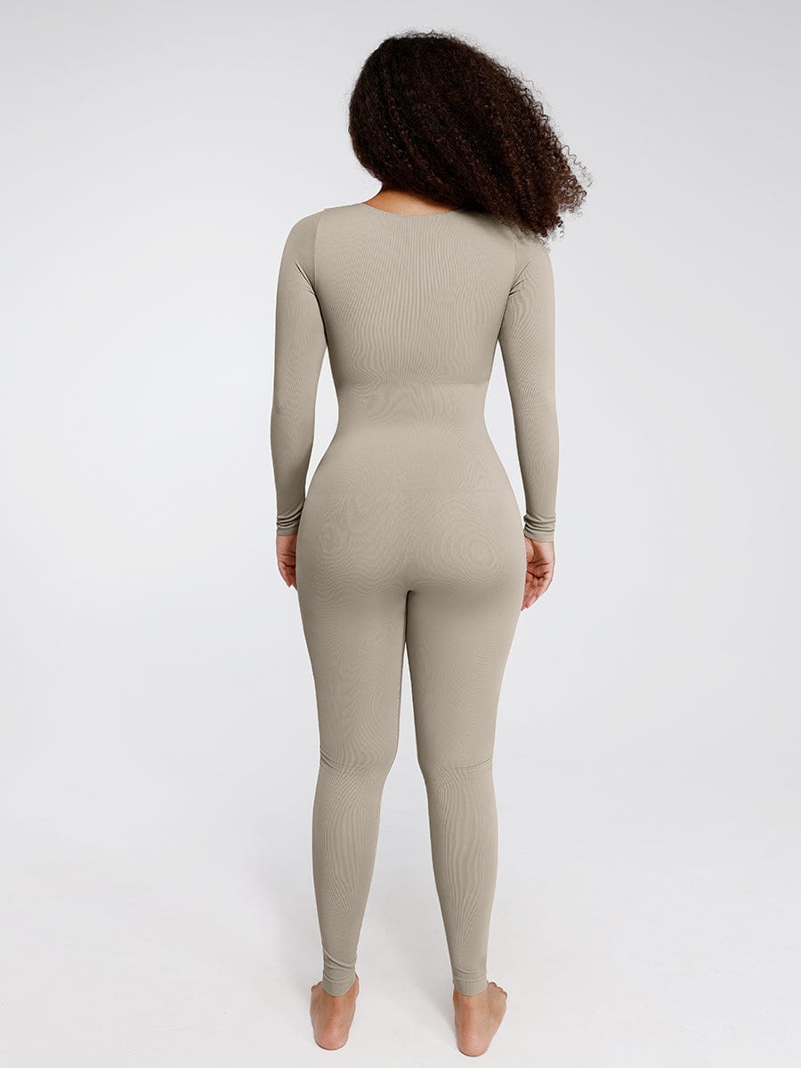 Deep-V Tummy Control Shaping Catsuit - FirmaSculpt