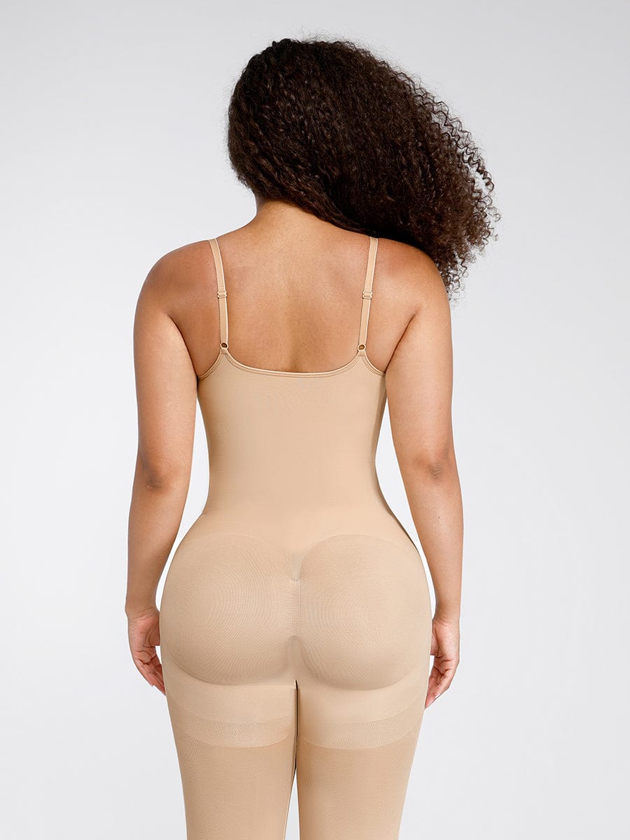 Seamless Full-Length Body Shaper with Chest Support and Waist Sculpting - FirmaActive