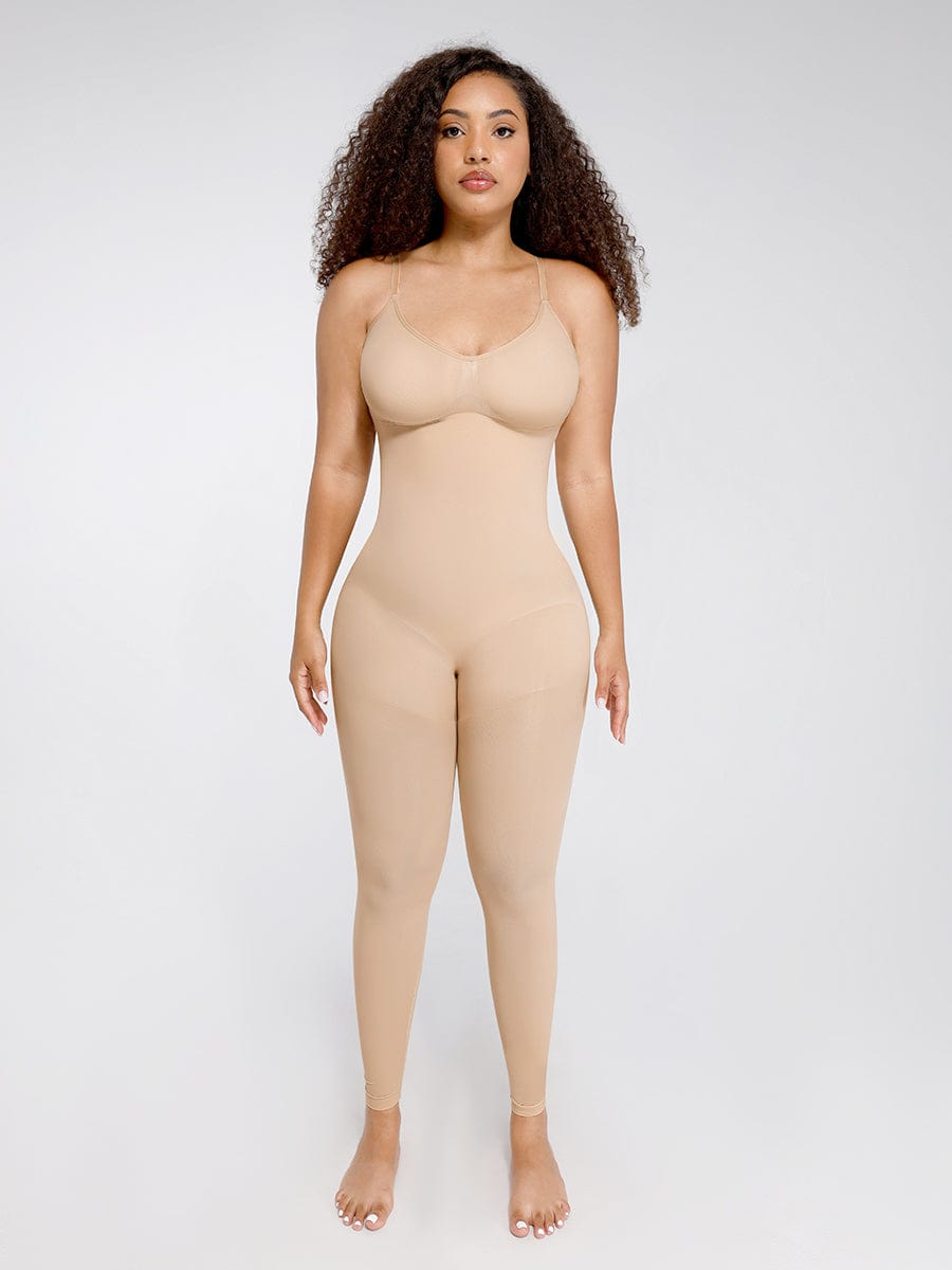 Seamless Full-Length Body Shaper with Chest Support and Waist Sculpting - FirmaActive