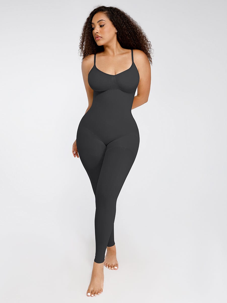 Seamless Full-Length Body Shaper with Chest Support and Waist Sculpting - FirmaActive