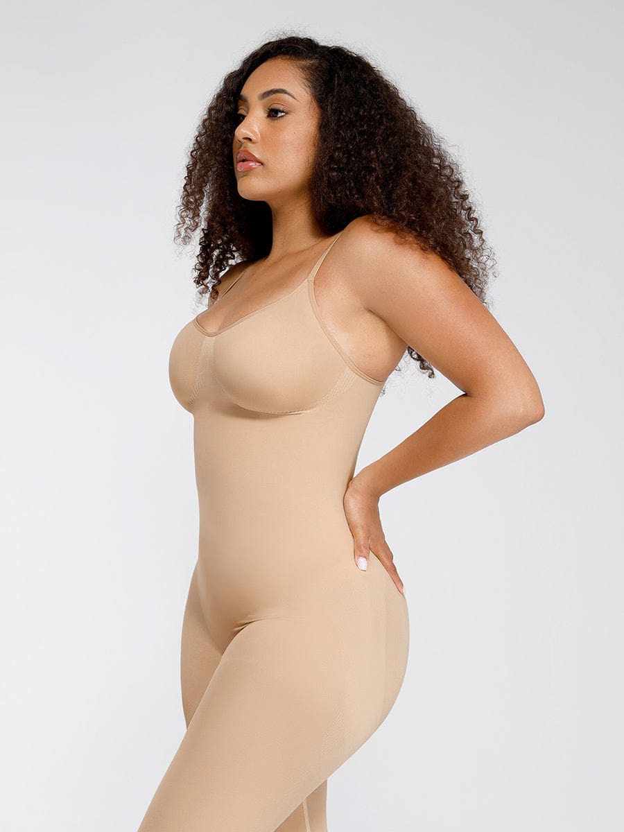 Seamless Full-Length Body Shaper with Chest Support and Waist Sculpting - FirmaActive