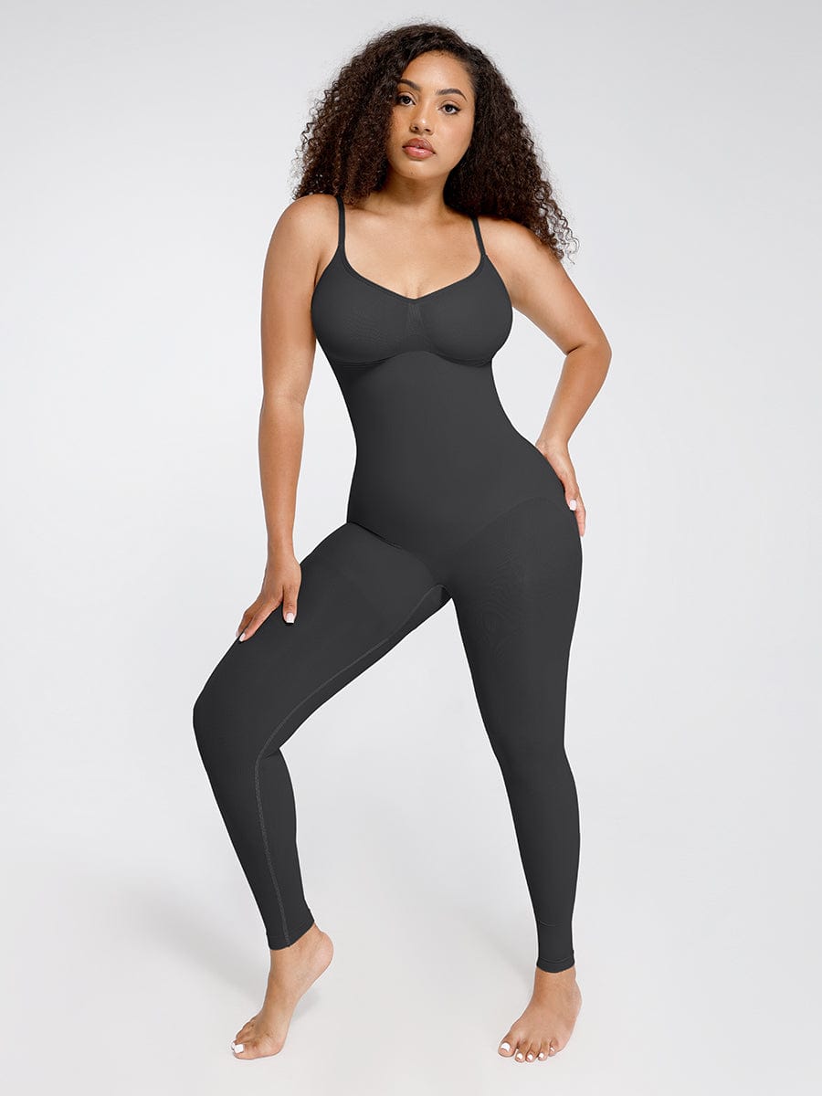 Seamless Full-Length Body Shaper with Chest Support and Waist Sculpting - FirmaActive