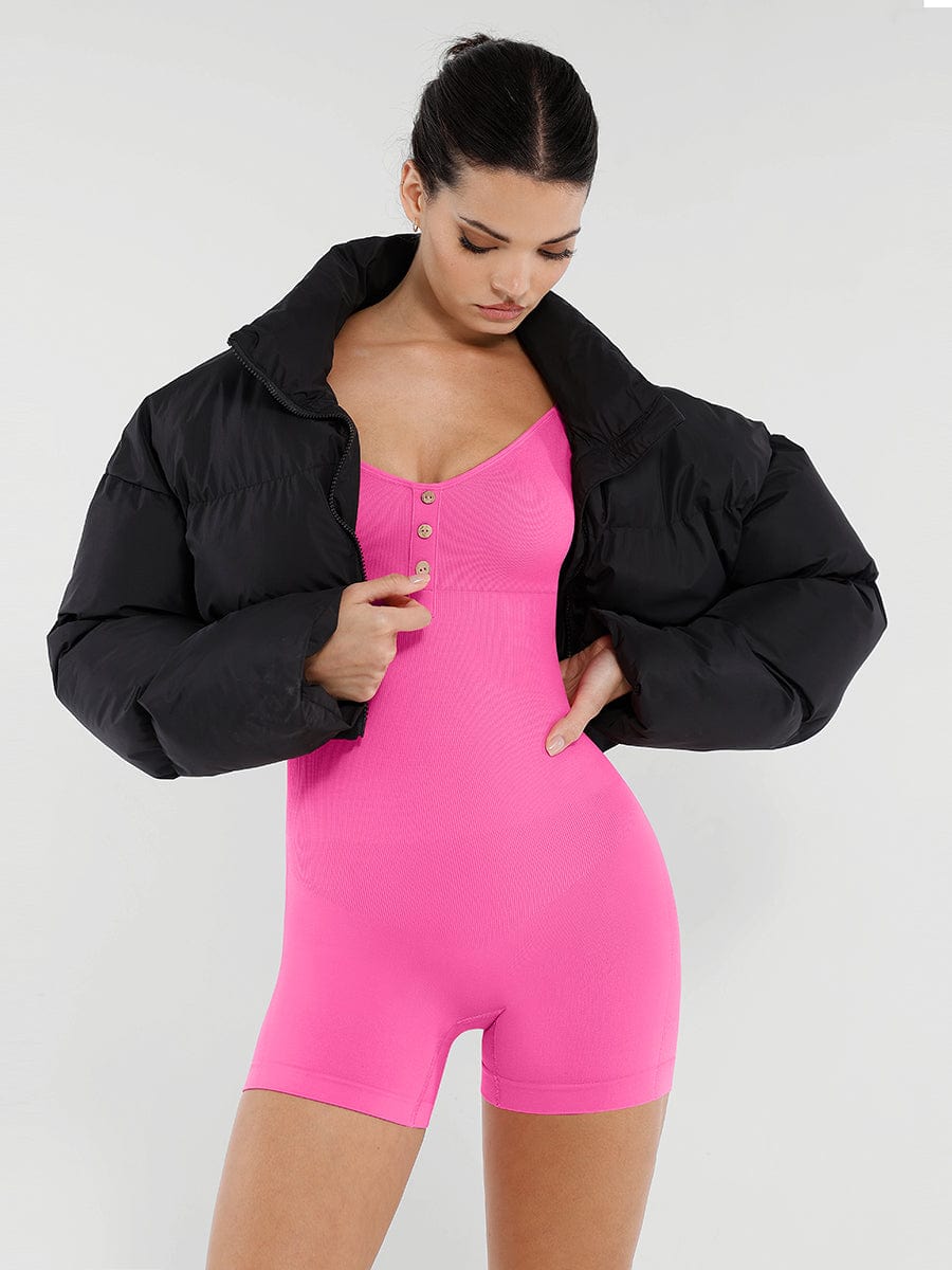 Seamless Bust Support Waist and Abdomen Shaping Butt Lifting Jumpsuit - FirmaSculpt