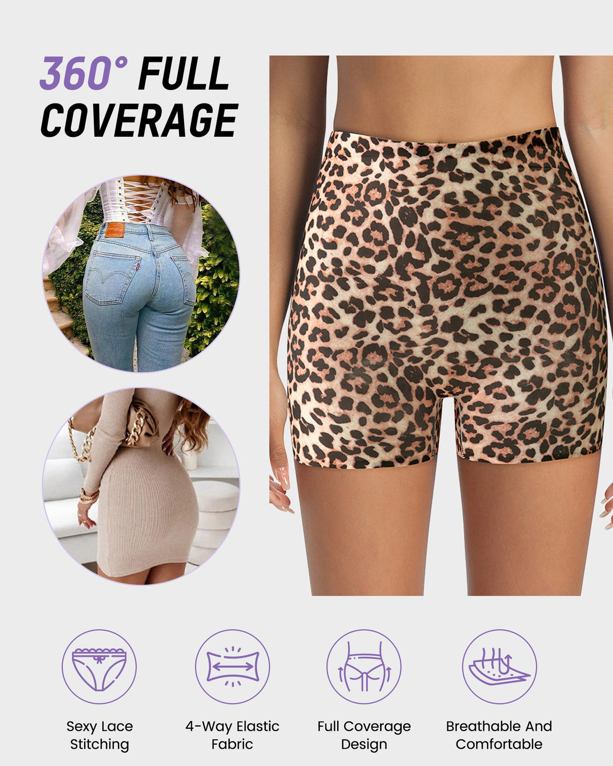 Mid-Rise Ice Silk Leopard Print Knickers 6-Pack - FirmaSoft