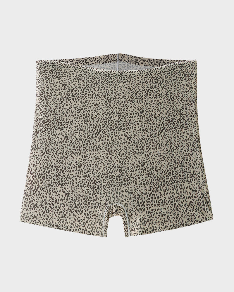 Mid-Rise Ice Silk Leopard Print Knickers 6-Pack - FirmaSoft