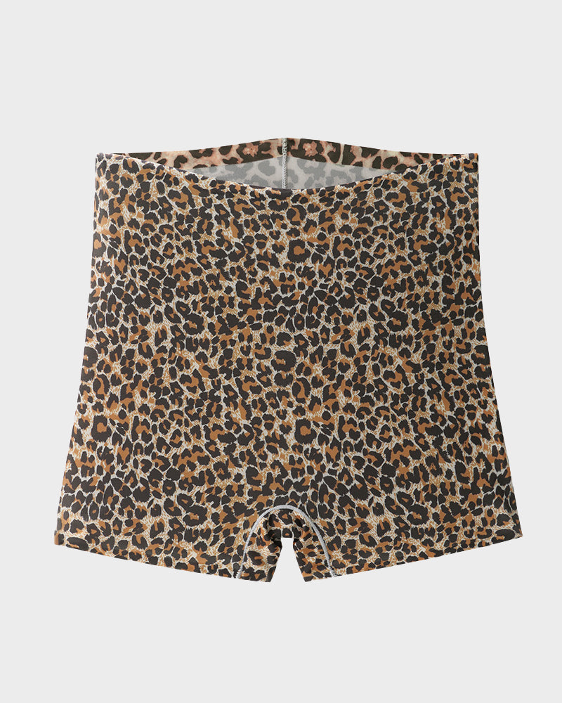 Mid-Rise Ice Silk Leopard Print Knickers 6-Pack - FirmaSoft