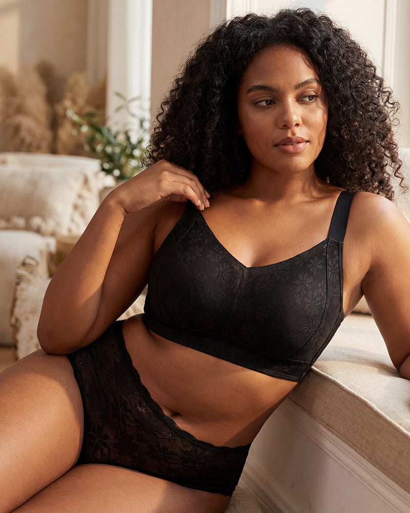 No-Bulk Full Coverage Lace Bra - FirmaLace