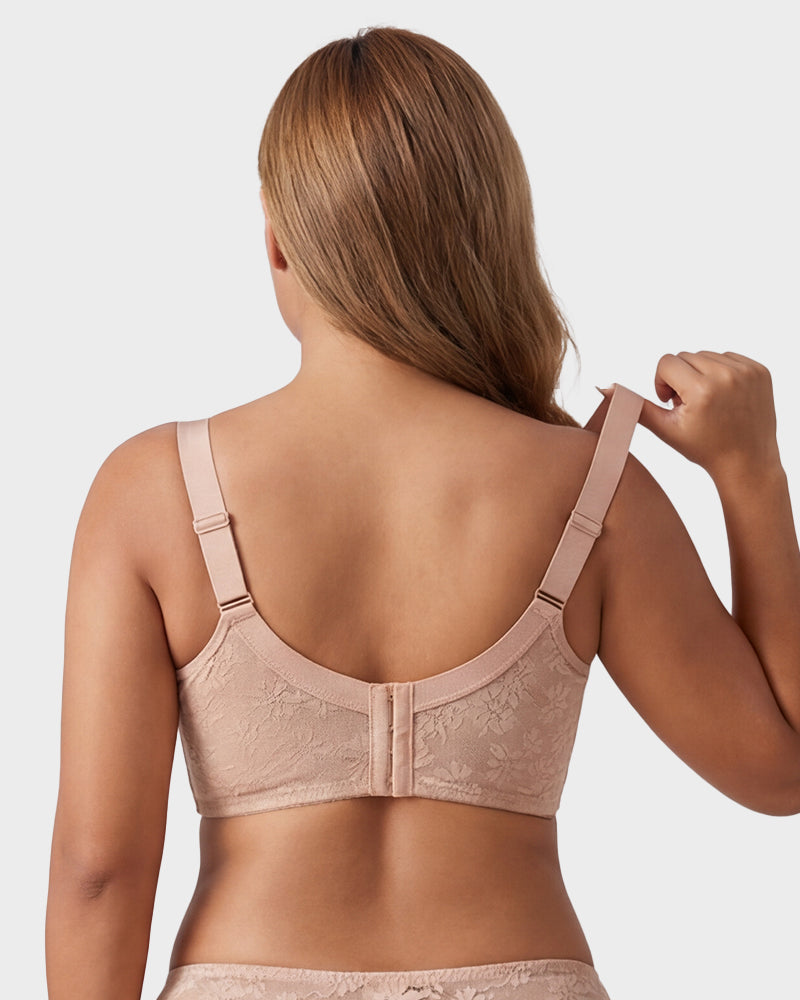 No-Bulk Full Coverage Lace Bra - FirmaLace