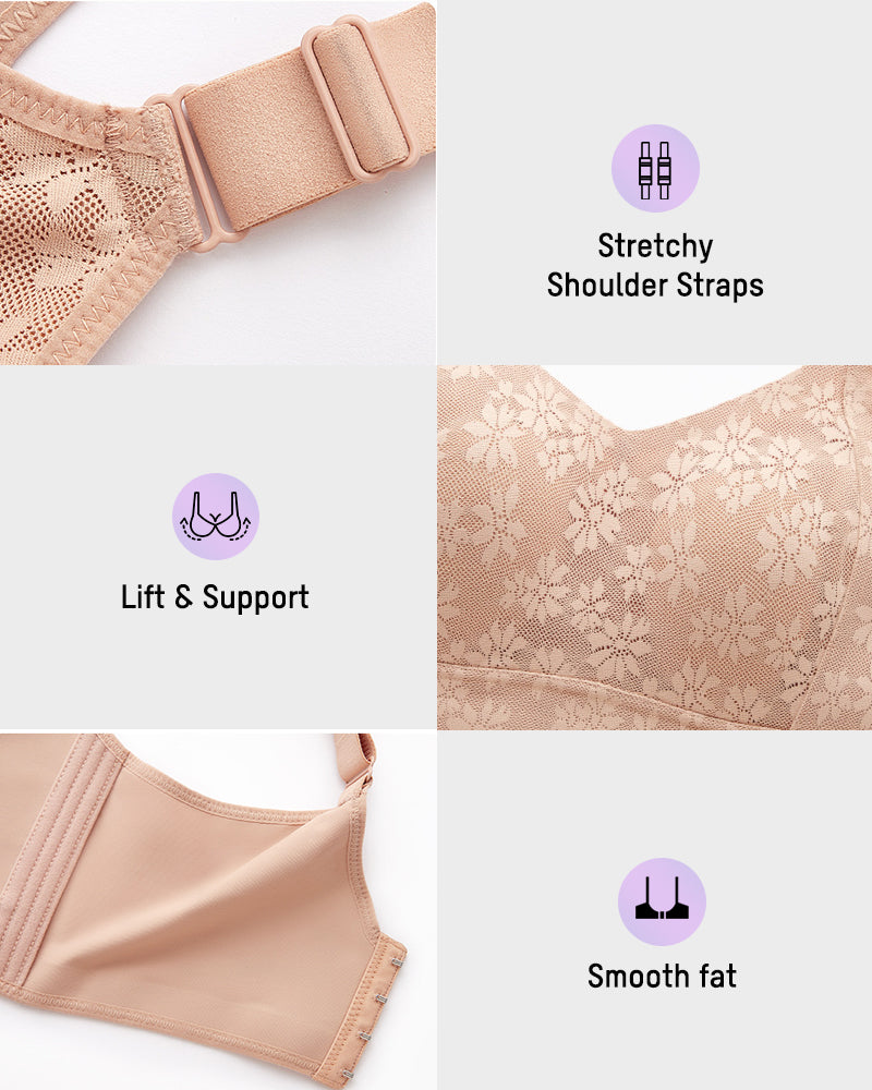 No-Bulk Full Coverage Lace Bra - FirmaLace