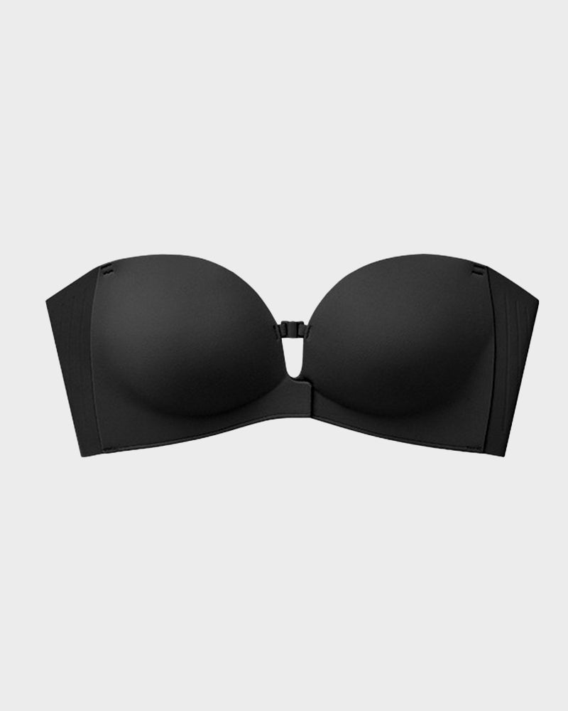 No-Slip Front Closure Strapless Push-Up Bra - FirmStay